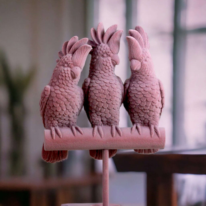 Velvet Pink Cockatoo Trio