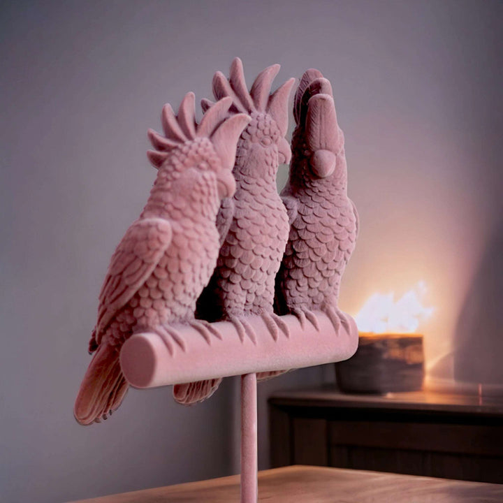 Velvet Pink Cockatoo Trio