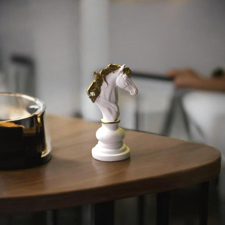 Knight Chess Decor - White