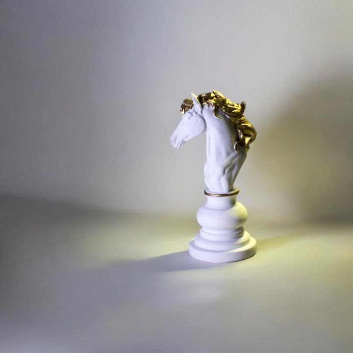 Knight Chess Decor - White