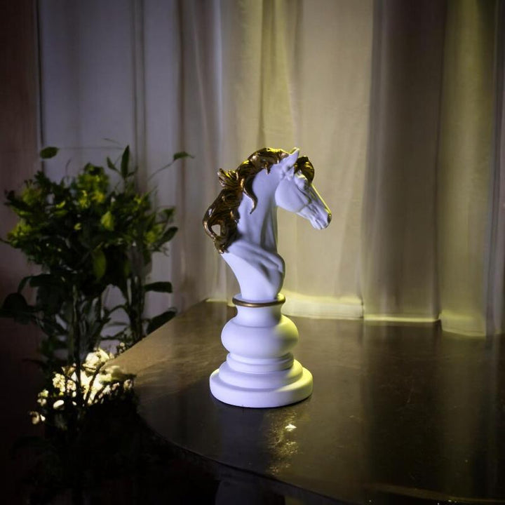 Knight Chess Decor - White