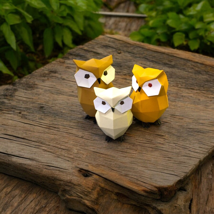 Hooter Family - Set of 3 Owl Figurines