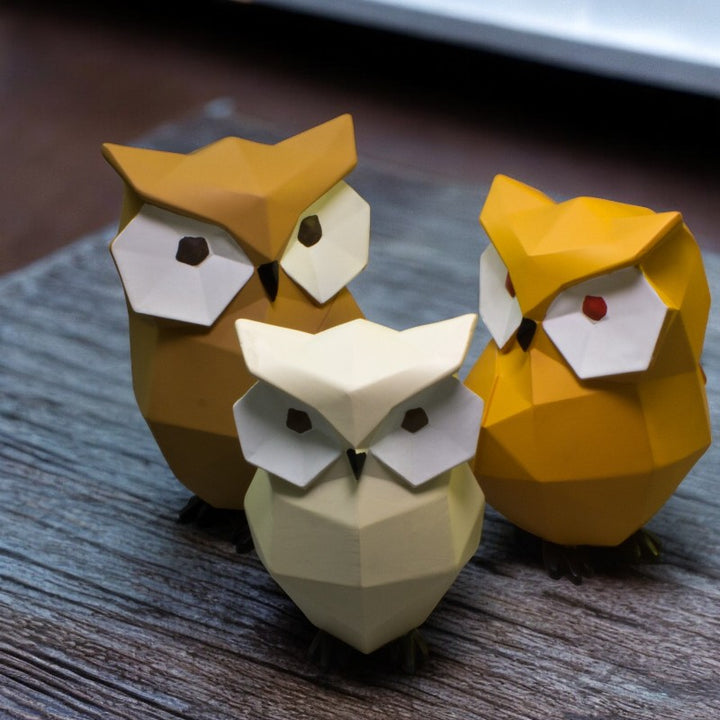 Hooter Family - Set of 3 Owl Figurines