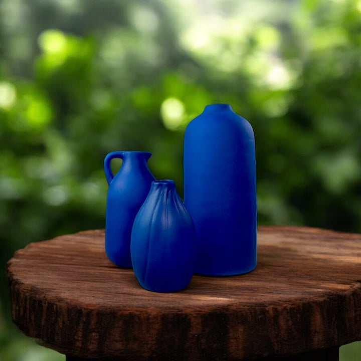 The Blues - Set of 3 Vases