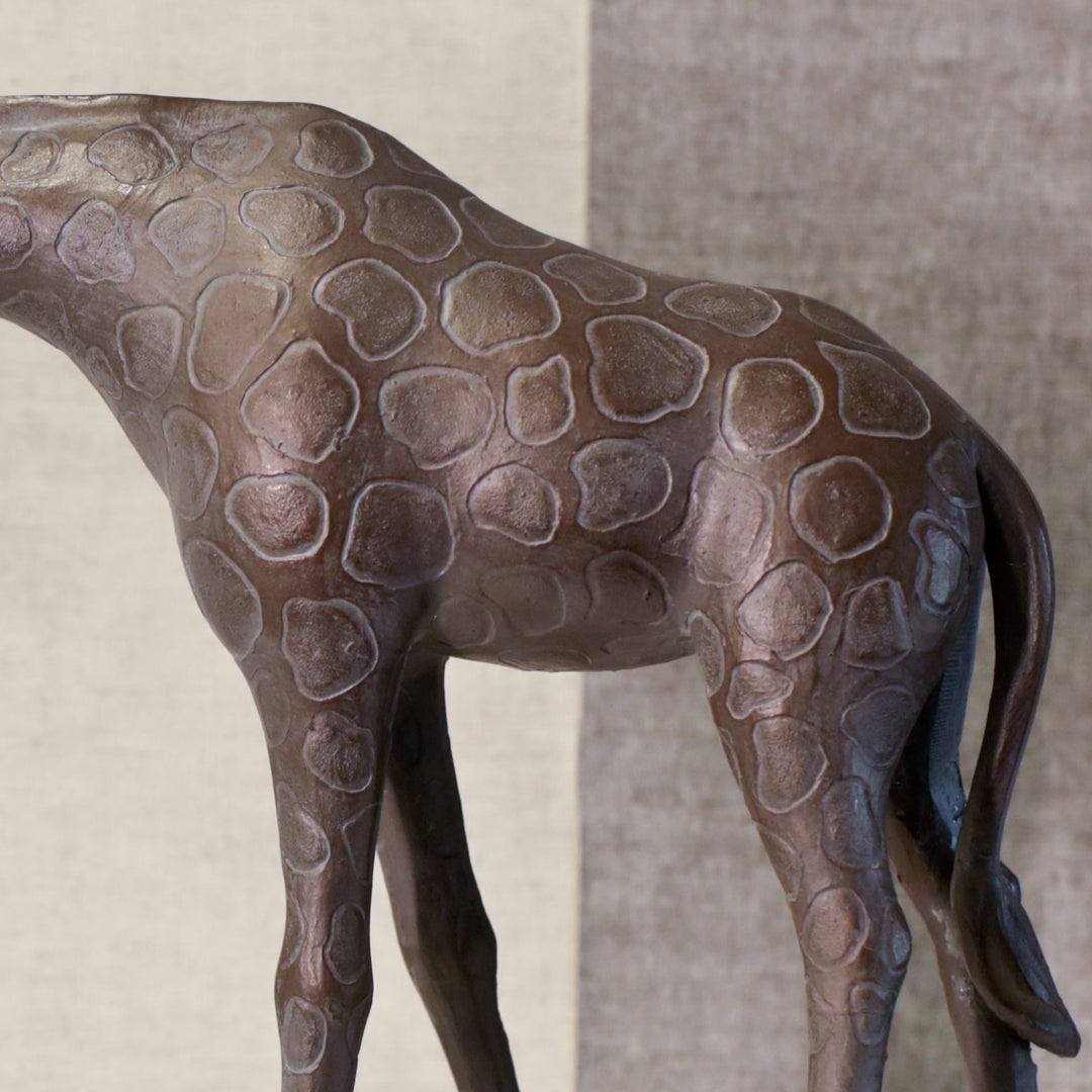 Giraffe in Bronze Finish - Resin Sculpture