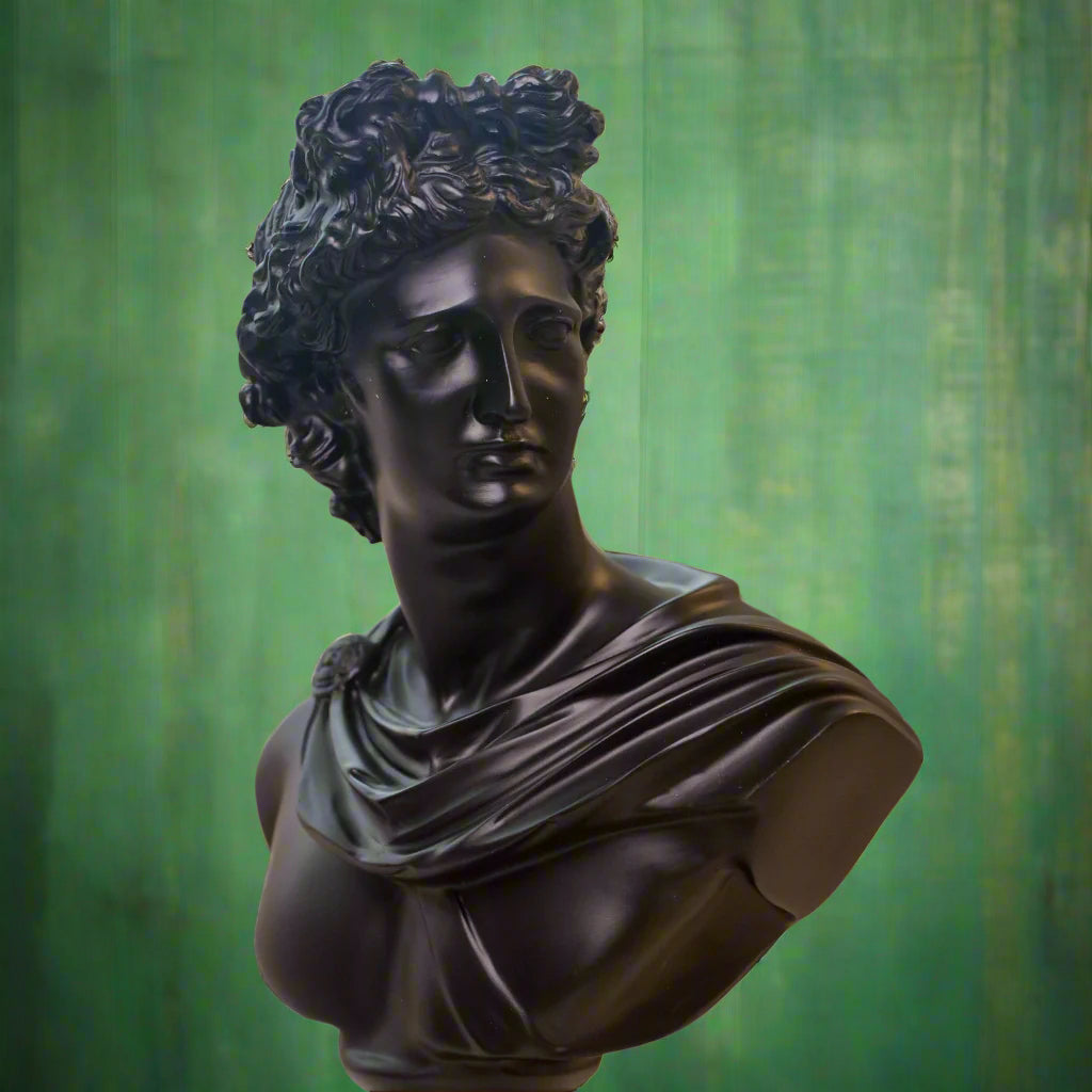 Classic Apollo Bust Resin Sculpture