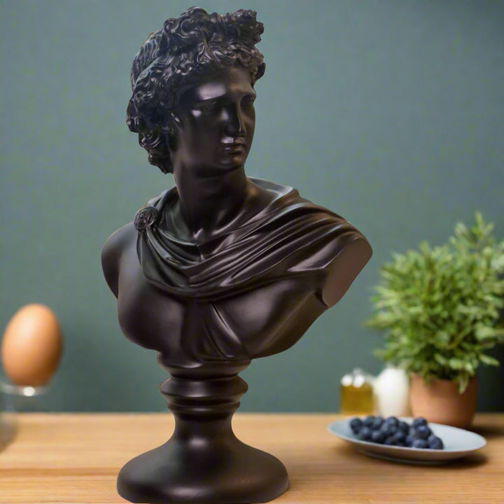 Classic Apollo Bust Resin Sculpture