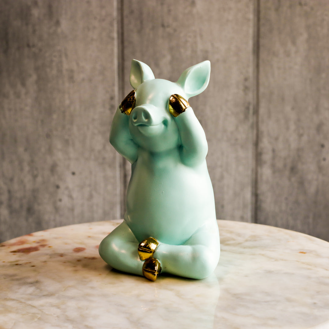 Cute "See No Evil" Resin Sculpture