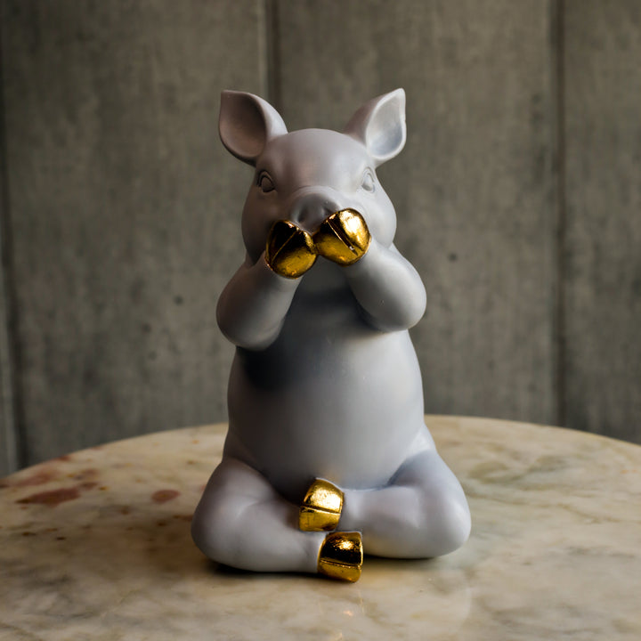 Cute "Say No Evil" Resin Sculpture