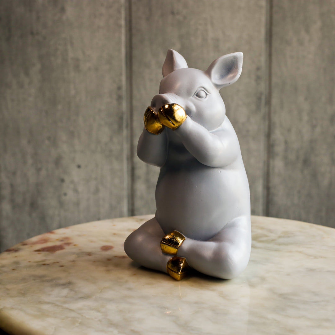 Cute "Say No Evil" Resin Sculpture