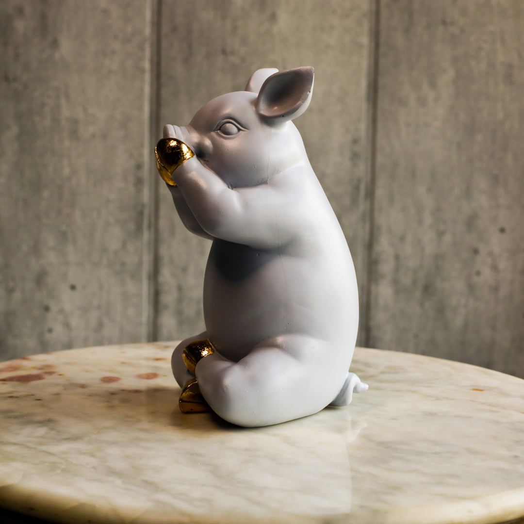 Cute "Say No Evil" Resin Sculpture