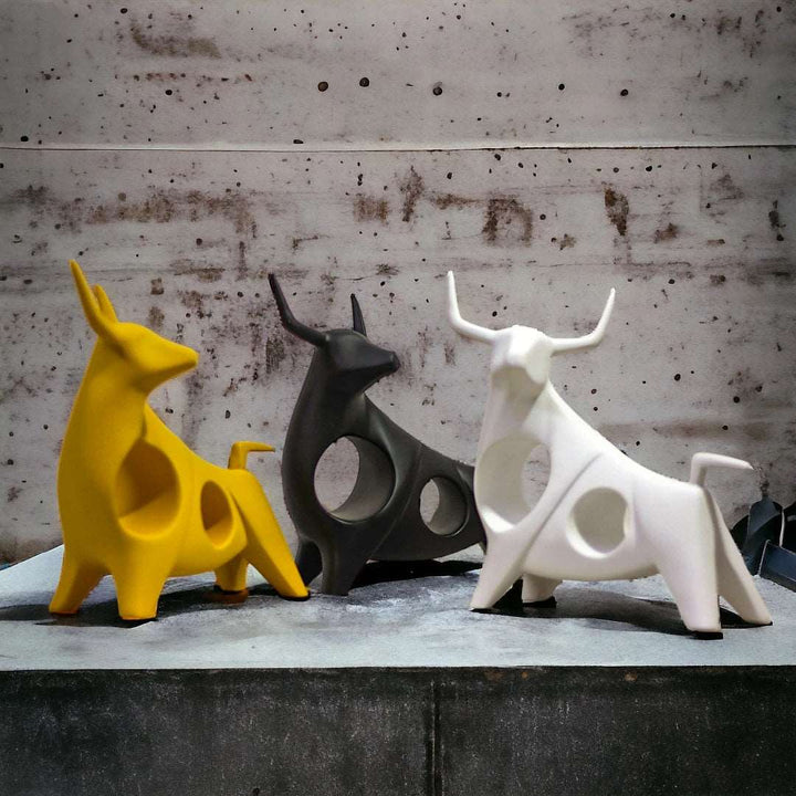 Nordic Bull Resin Sculpture