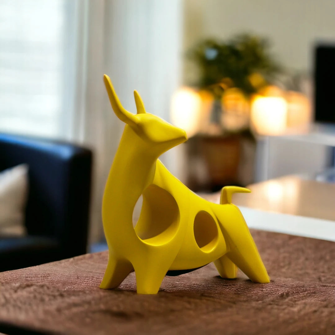 Nordic Bull Resin Sculpture