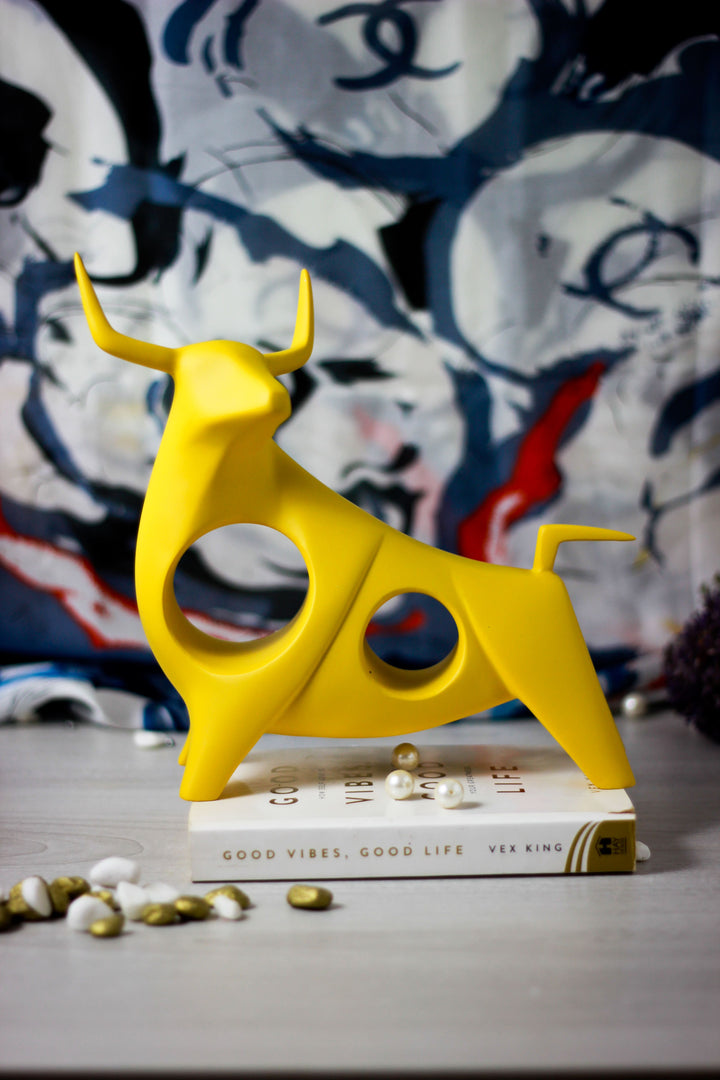 Nordic Bull Resin Sculpture