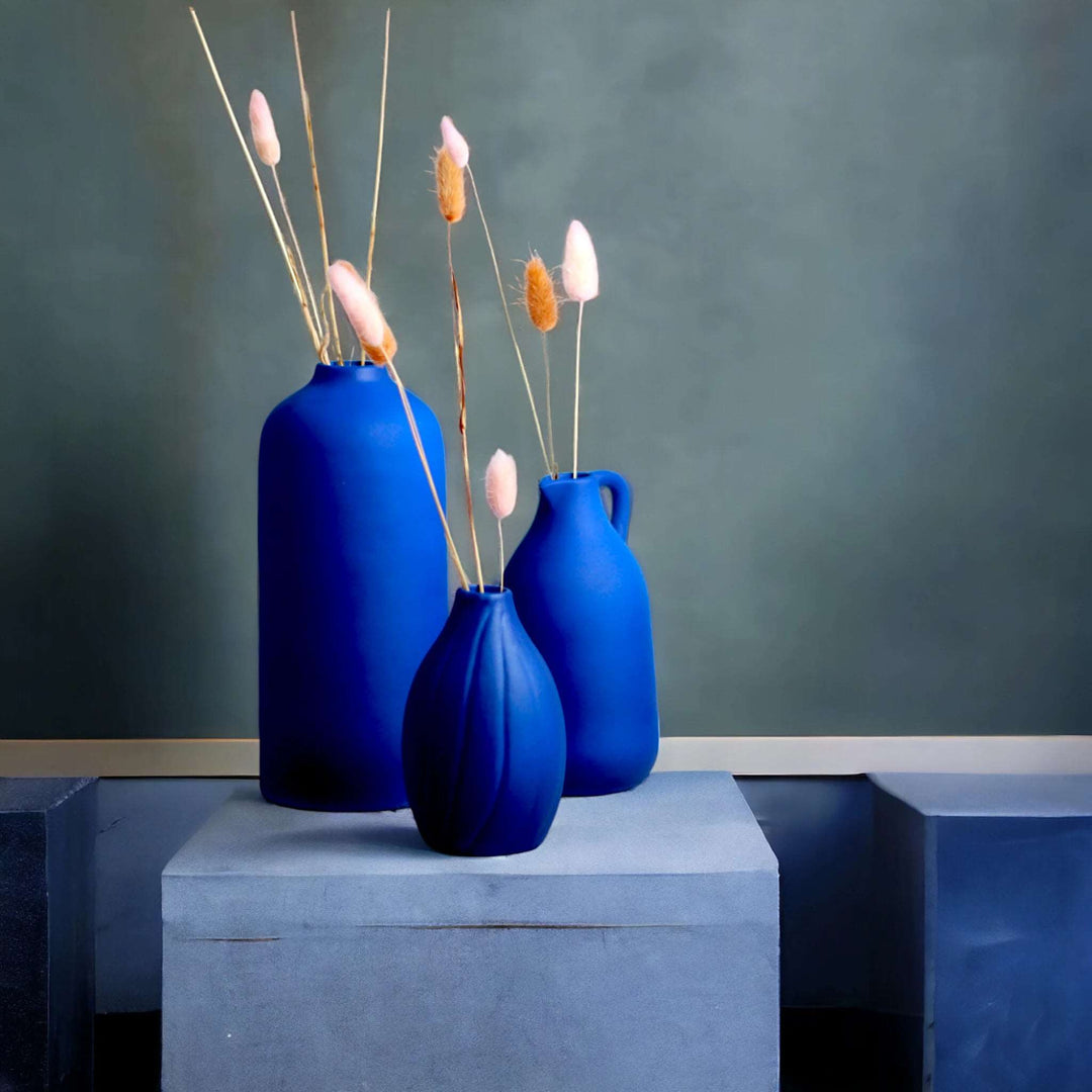 The Blues - Set of 3 Vases