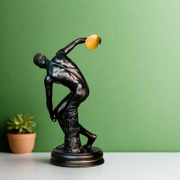 Discus Throwing Athlete Resin Sculpture