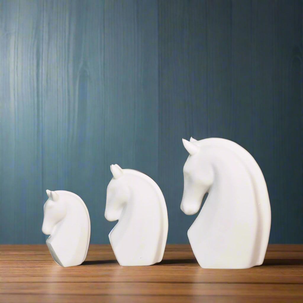 Triple Harmony Horse Resin Decor