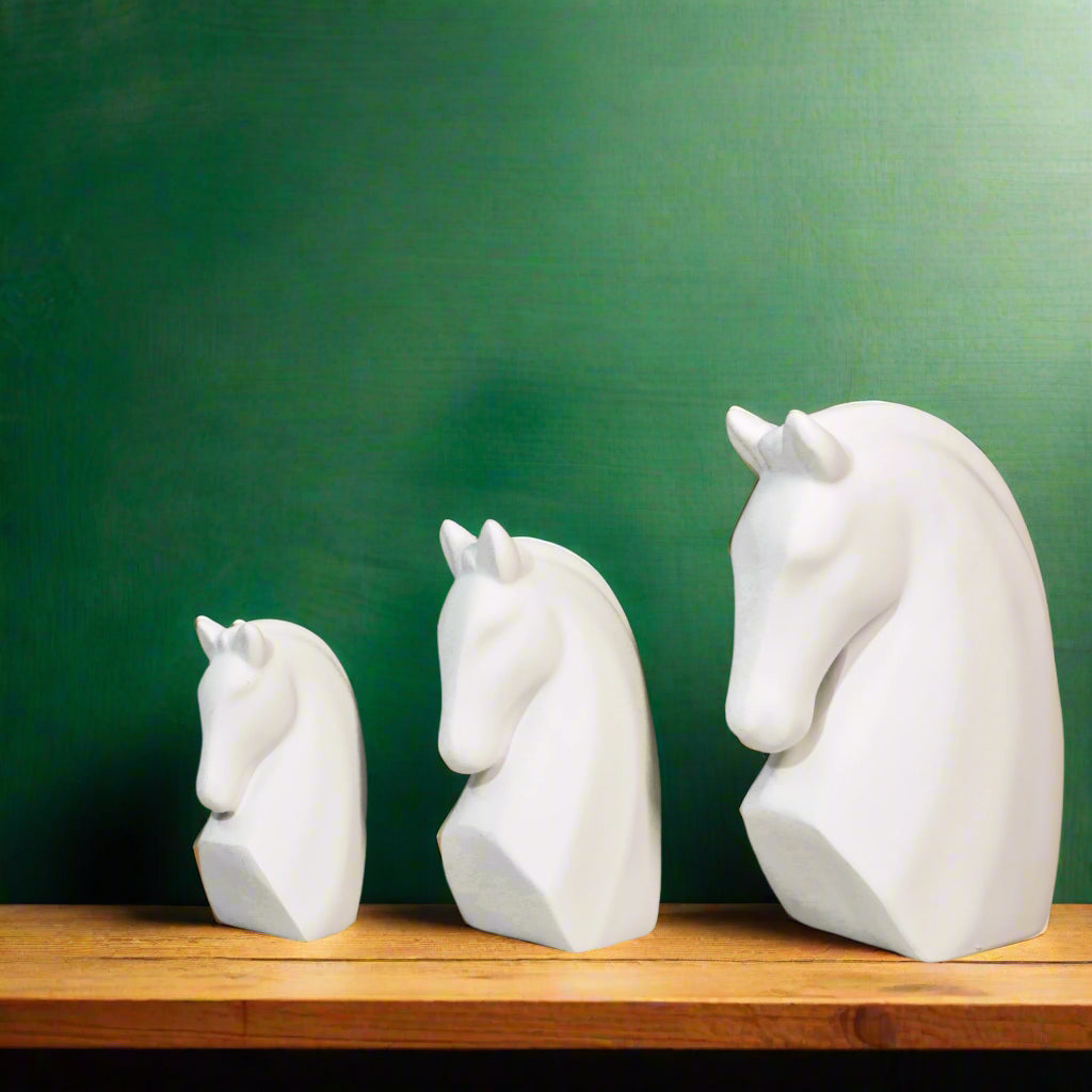 Triple Harmony Horse Resin Decor