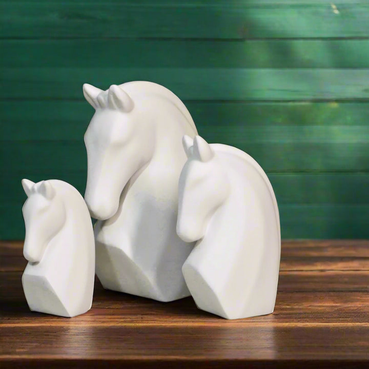 Triple Harmony Horse Resin Decor