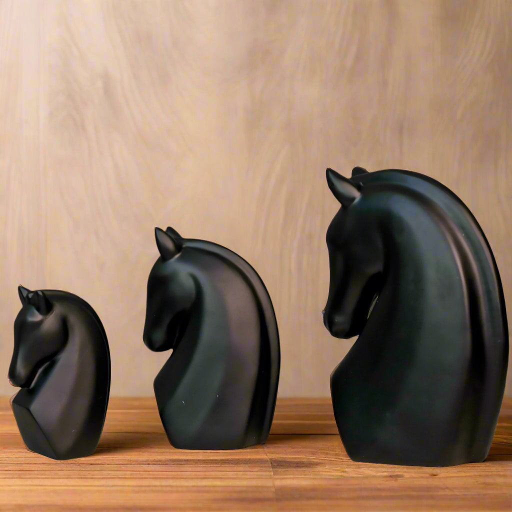 Triple Harmony Horse Resin Decor