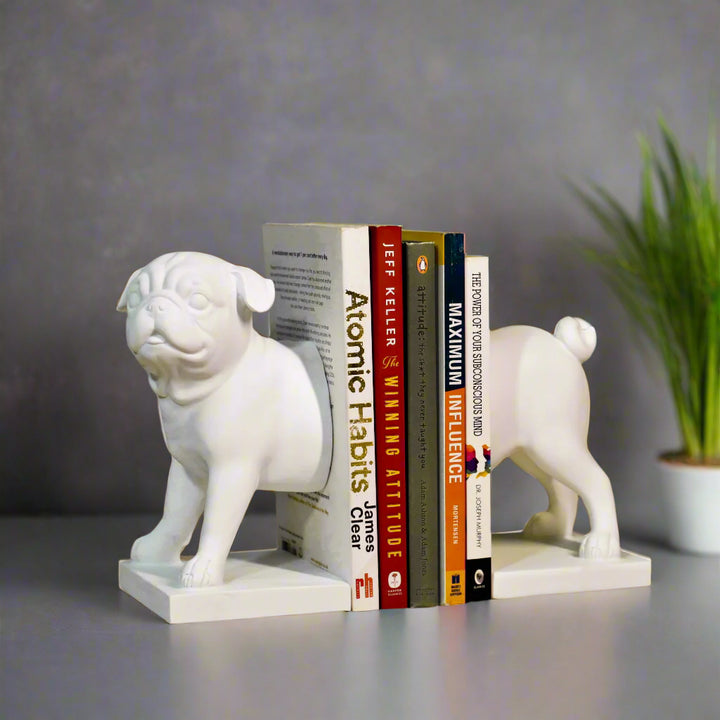 Cute Pup Bookend Resin Sculpture