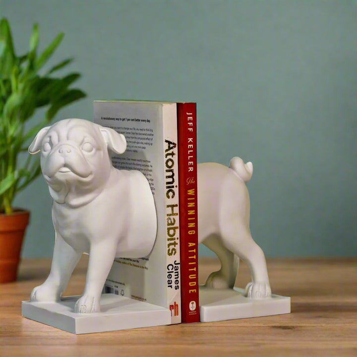 Cute Pup Bookend Resin Sculpture