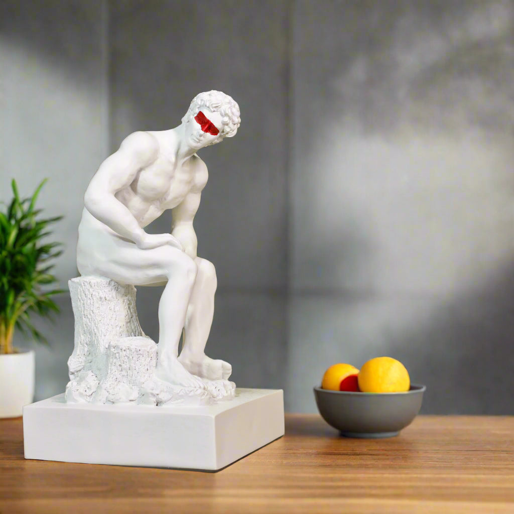 David the Thinker Resin Sculpture