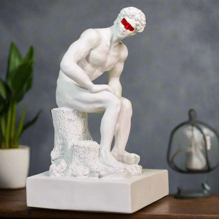 David the Thinker Resin Sculpture