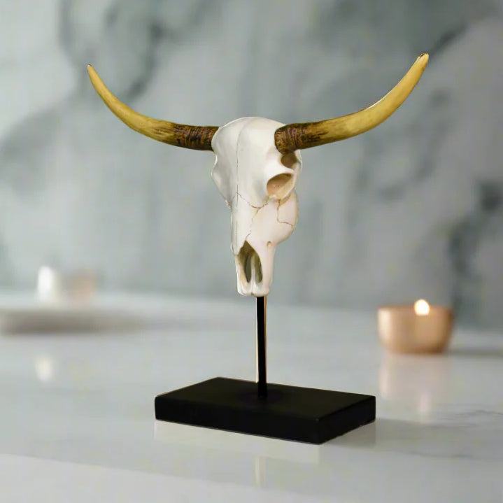 Bison Skull Resin Decor